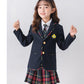 入学式 スーツ 子供 セーラー服　チェックスカート キッズ 卒業式　5点セット 女子学生制服 上下セット フォーマル スクールシkidssuit-004