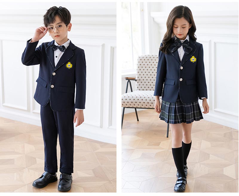 入学式 スーツ 子供 セーラー服 チェックスカート キッズ 卒業式 5点セット 女子学生制服 上下セット フォーマル スクールシkidssuit-005