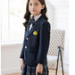 入学式 スーツ 子供 セーラー服 チェックスカート キッズ 卒業式 5点セット 女子学生制服 上下セット フォーマル スクールシkidssuit-005