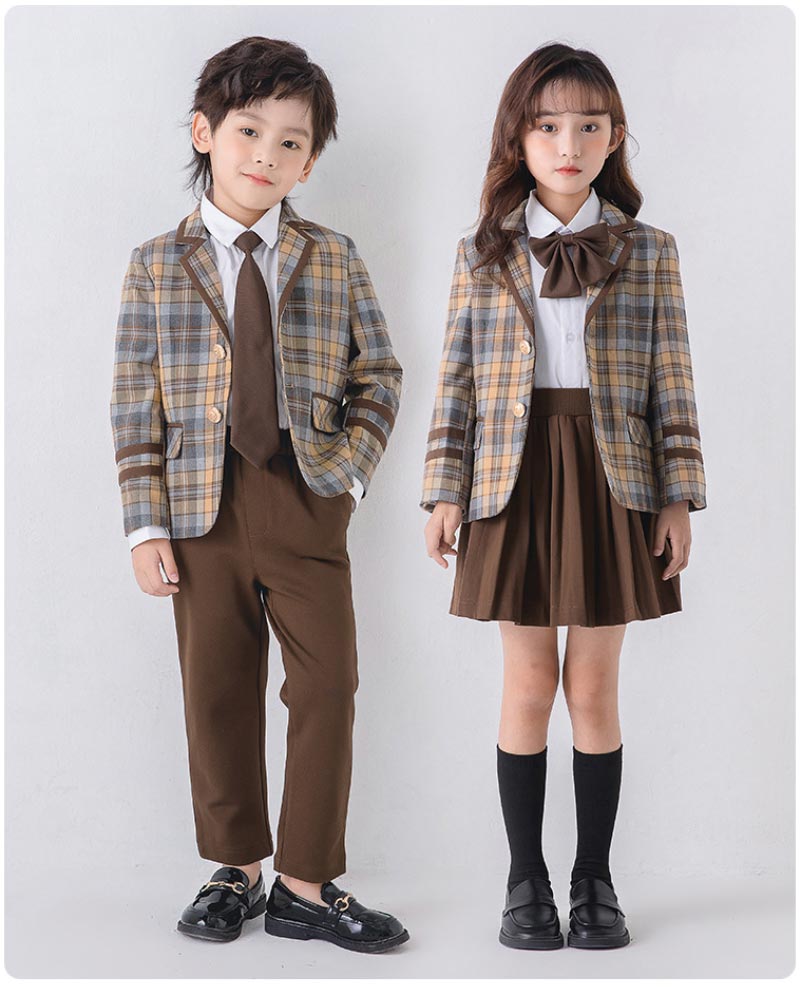 入学式 スーツ 子供 セーラー服 チェックスカート キッズ 卒業式 5点セット 女子学生制服 上下セット フォーマル スクールシkidssuit-006