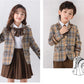 入学式 スーツ 子供 セーラー服 チェックスカート キッズ 卒業式 5点セット 女子学生制服 上下セット フォーマル スクールシkidssuit-006