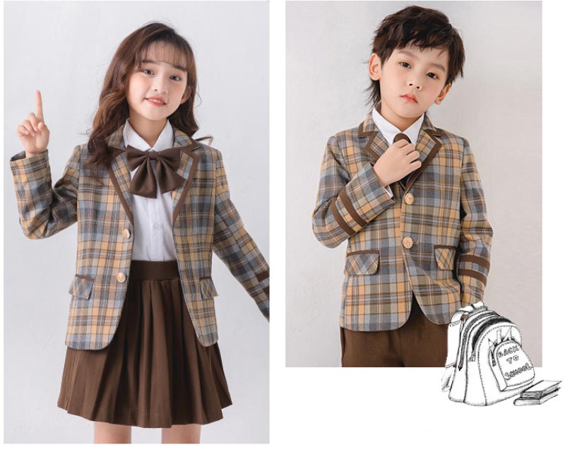 入学式 スーツ 子供 セーラー服 チェックスカート キッズ 卒業式 5点セット 女子学生制服 上下セット フォーマル スクールシkidssuit-006