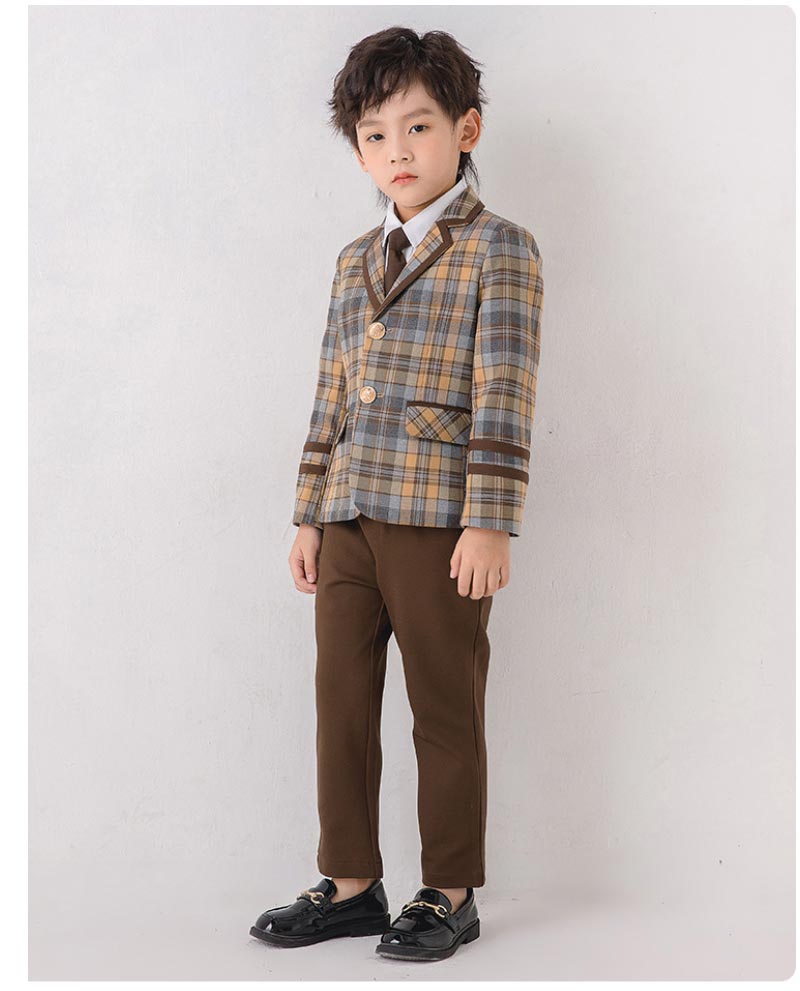 入学式 スーツ 子供 セーラー服 チェックスカート キッズ 卒業式 5点セット 女子学生制服 上下セット フォーマル スクールシkidssuit-006