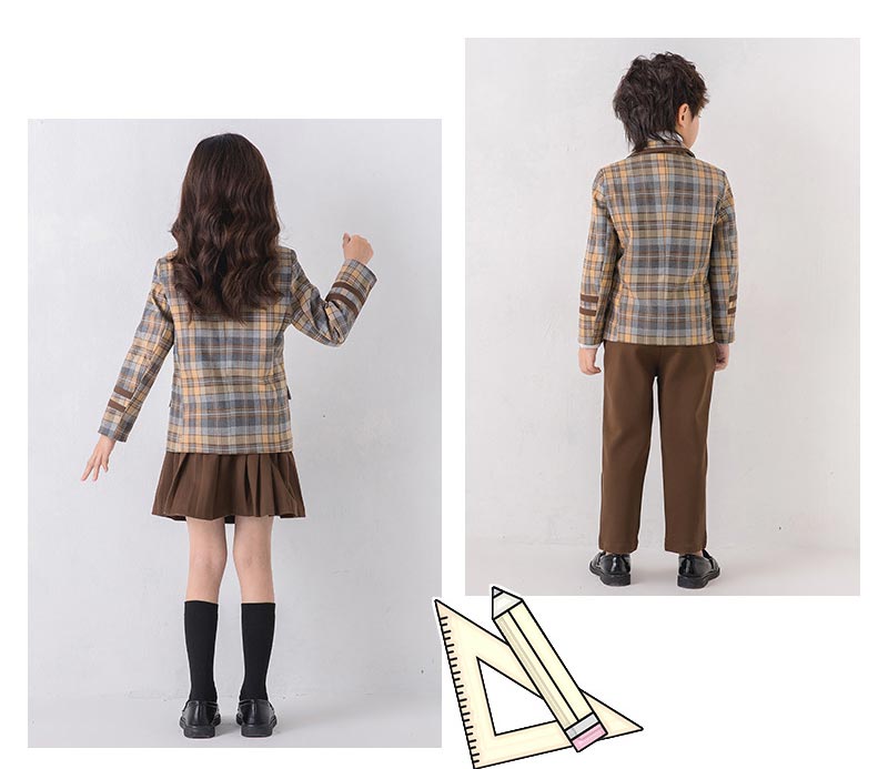 入学式 スーツ 子供 セーラー服 チェックスカート キッズ 卒業式 5点セット 女子学生制服 上下セット フォーマル スクールシkidssuit-006