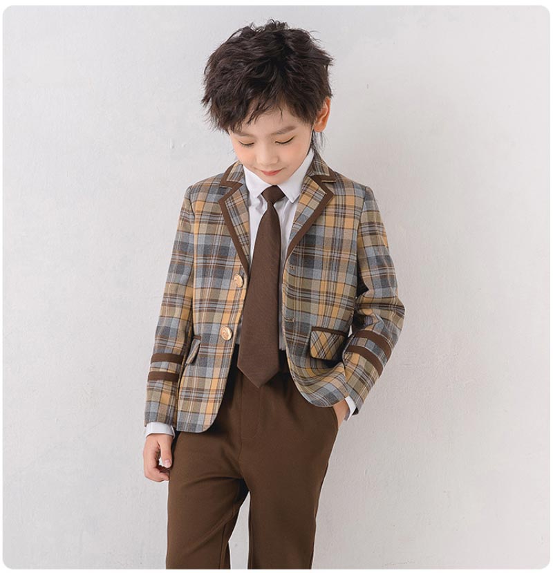 入学式 スーツ 子供 セーラー服 チェックスカート キッズ 卒業式 5点セット 女子学生制服 上下セット フォーマル スクールシkidssuit-006