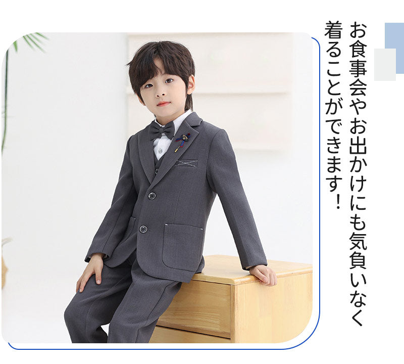 スーツ 男の子 5点セット 6点セット 七五三 子供 入学式 フォーマル 子供スーツ 子供服 卒業式 送料無料 紳士服 キッズ 誕生日 入園式 小学生 中学生 kidssuit-010