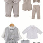 キッズスーツ 男の子 4点セット 子供スーツ フォーマル スーツ 上下セット キッズ 長袖 ベスト シャツ パンツ 洋服 七五三 子供服 赤ちゃん ベビー セットアップ おしゃれ 結婚式 入学式 入園式 卒園式