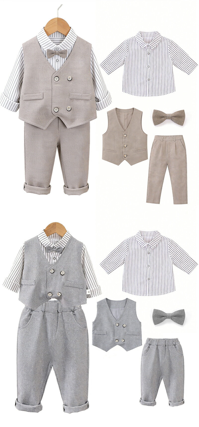 キッズスーツ 男の子 4点セット 子供スーツ フォーマル スーツ 上下セット キッズ 長袖 ベスト シャツ パンツ 洋服 七五三 子供服 赤ちゃん ベビー セットアップ おしゃれ 結婚式 入学式 入園式 卒園式