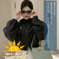 uvカット パーカー UV  UPF50+ UVパーカー レディース 夏 薄手 ショート丈 ジャケット 紫外線対策 ラッシュガード ブルゾン 送料無料ダブルジップファスナー カラフル かわいい おしゃれ クロップド丈  春夏 UV対策