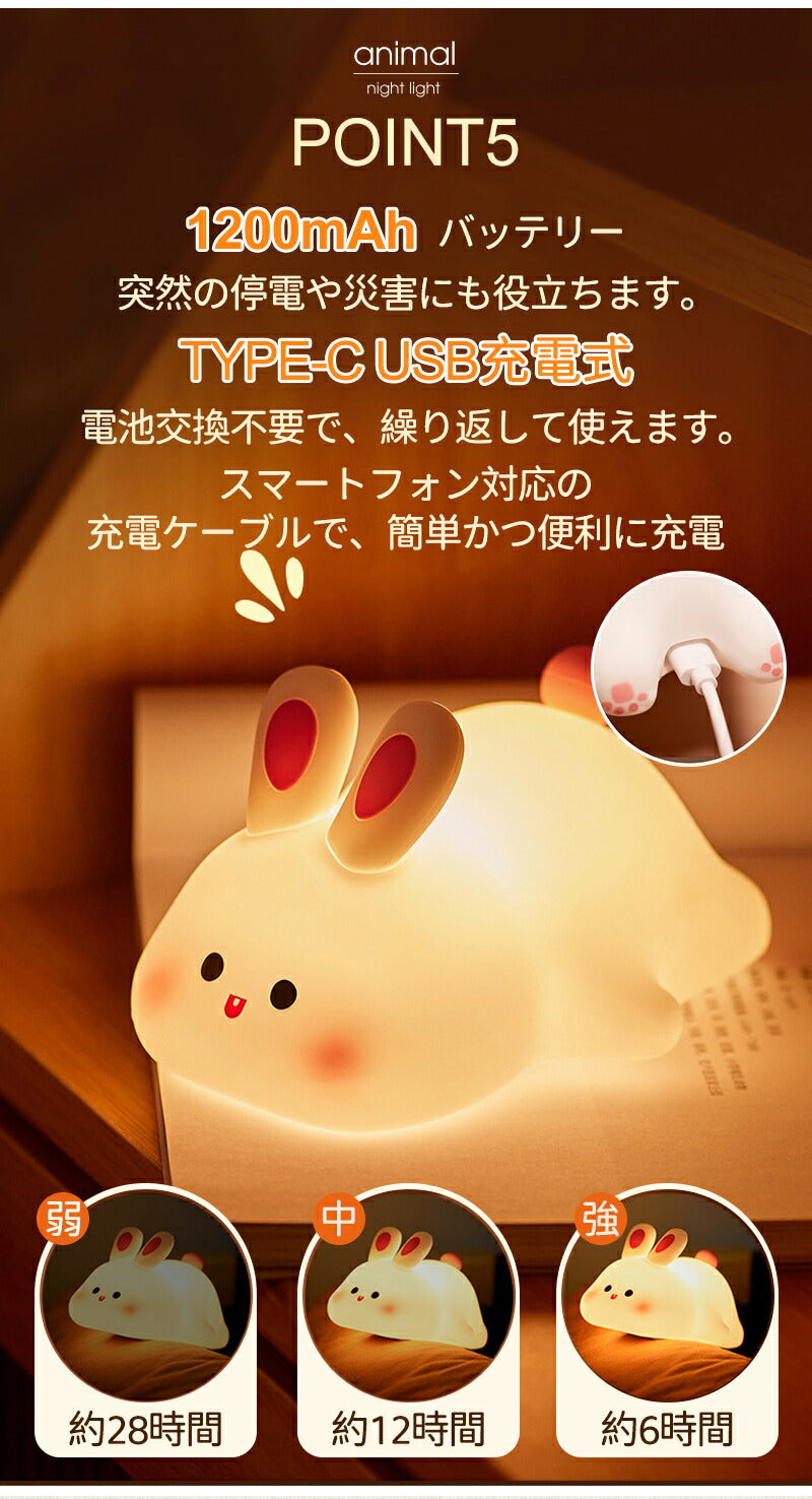 寝室 ナイトライト 間接照明 ルームライト タイマー 授乳ライト かわいい おしゃれ ベッドライト 睡眠 テープルライト USB充電式 明るさ調整 シリコン コlight-001