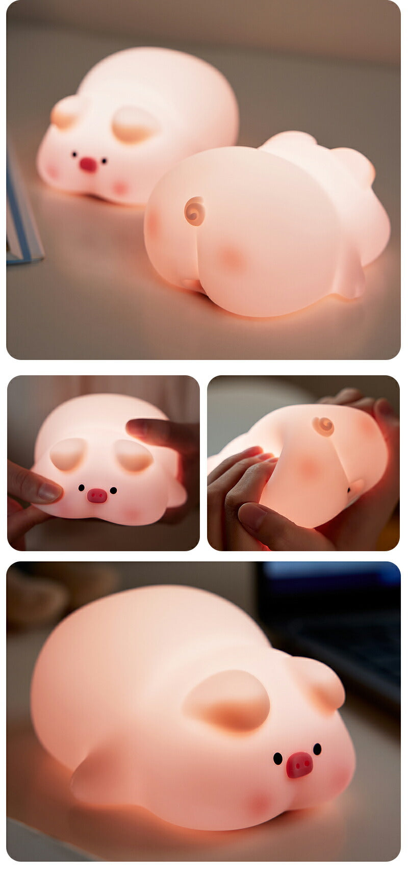 授乳ライト ナイトライト かわいい 可愛い タイマー ルームライト おしゃれ ベッドライト 間接照明 持ち運び アヒル ひよこ うさパンライト 睡眠 時計 テーlight-001
