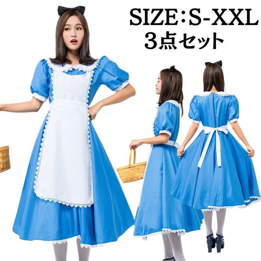 アリス コスチューム 大人コスプレ メイド服 可愛い 仮装 アリス アリス コスチューム 大人 可愛い メイド エプロン カチューシャ 衣装 セクシー コスチューム ハロウィン 仮装 可愛いこすぷれ 衣装 ハロウィン イベント cosplay 舞台衣装 演出服