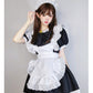 メイド服 ハロウィン コスプレ メイド 可愛い 女の子 セクシー カップル ロリータ 定番 衣装 レディース エプロン ドレス アリス風仮装 男ウケ 大きいサイズ 頭飾り カチューシャ 女子会 アイドル ブラック 黒 学園祭 豪華6点セット S-2XL