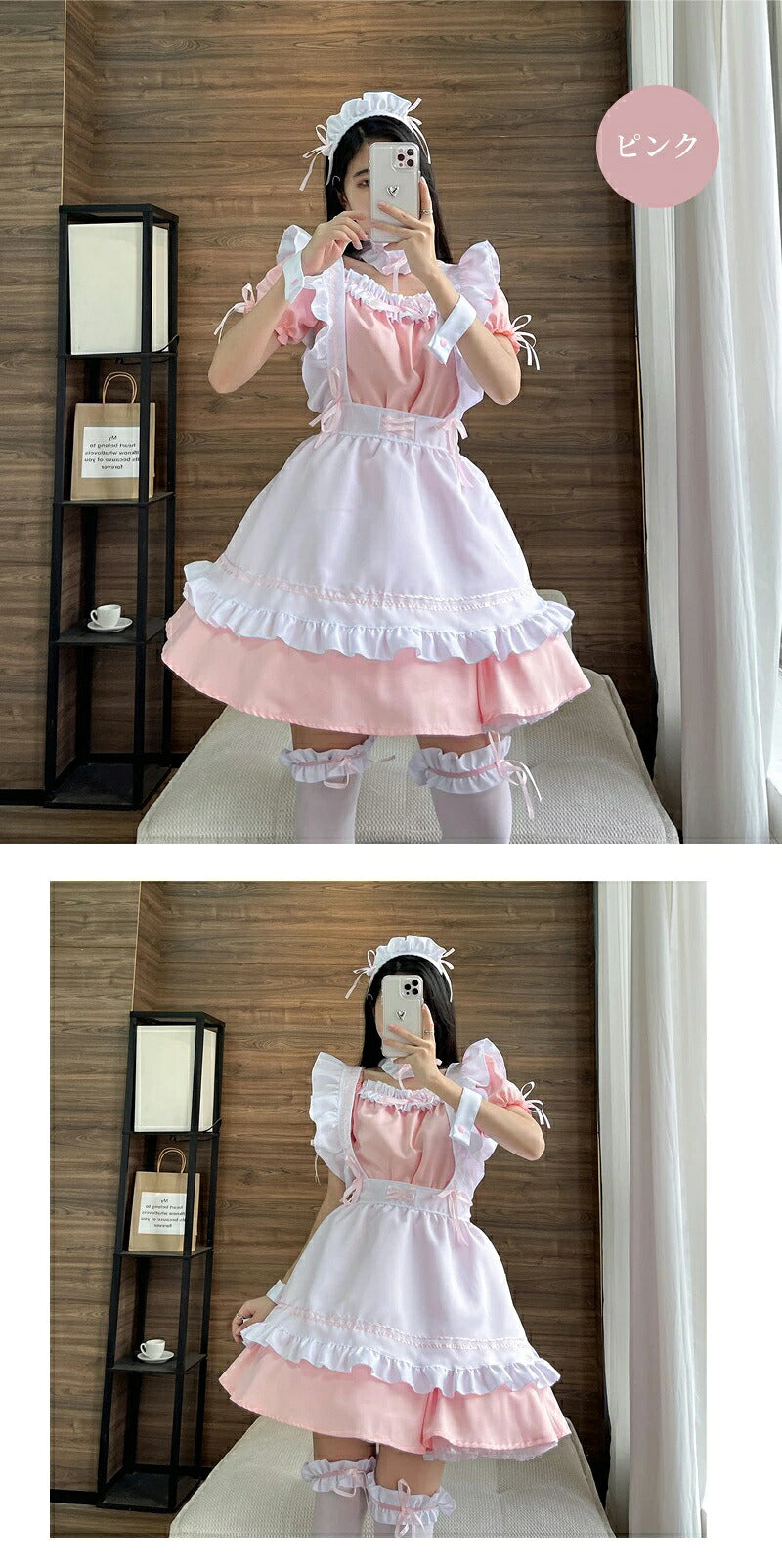 一部即納★ メイド服 メイド 服 6点セット コスプレ 可愛い 女の子 レディース メンズ 半袖 ロリータ ワンピース リボン 黒 ピンク ハロウィン 衣装 大きいサイズ 定番 S-5XL 男性ウケ かわいい 洋服 クラシカル ゴスロリ