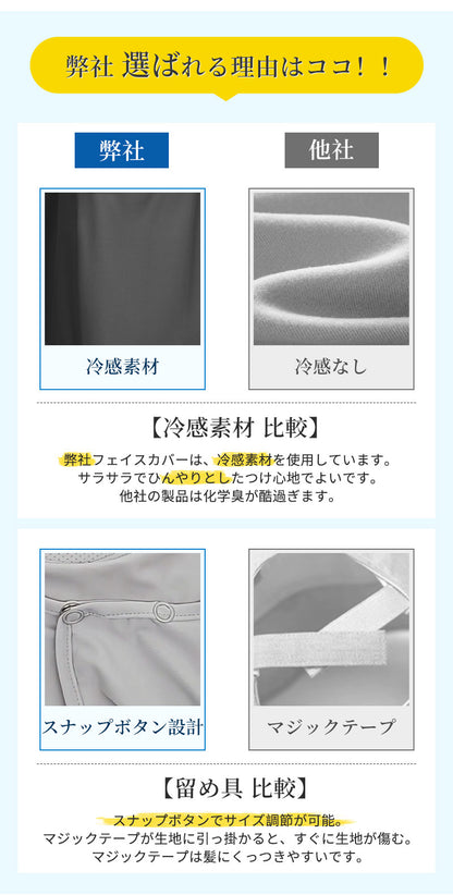 フェイスカバー UV UVカット接触冷感加工日焼け防止 日焼け対策 顔 息苦しくないUVマスク日焼け止めマスクフェイスガードネックカバー UV対策 洗える紫外線対策 通気性 遮熱 ひんやり調節ラッシュガードスポーツ 品質が違う高品質素材