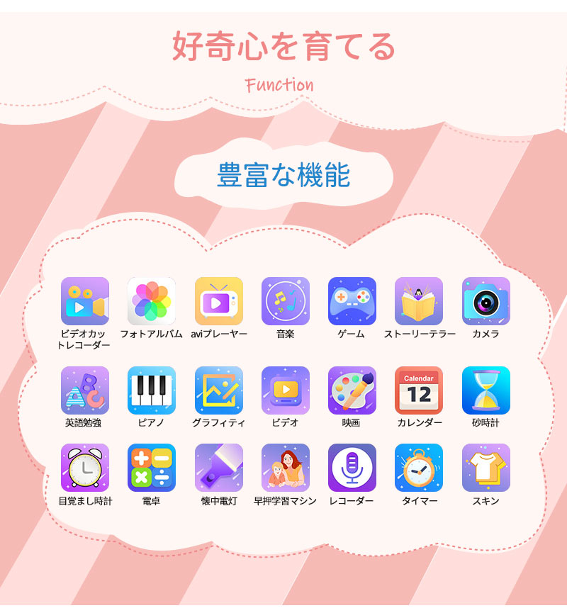 正規品・1年保証 キッズスマホ 子供用 スマートフォン 子ども用 知育おもちゃ 1000mAh電池 知育ゲーム 英語学習 自撮り 子供用ケータイ キッズ携帯 人phone-002
