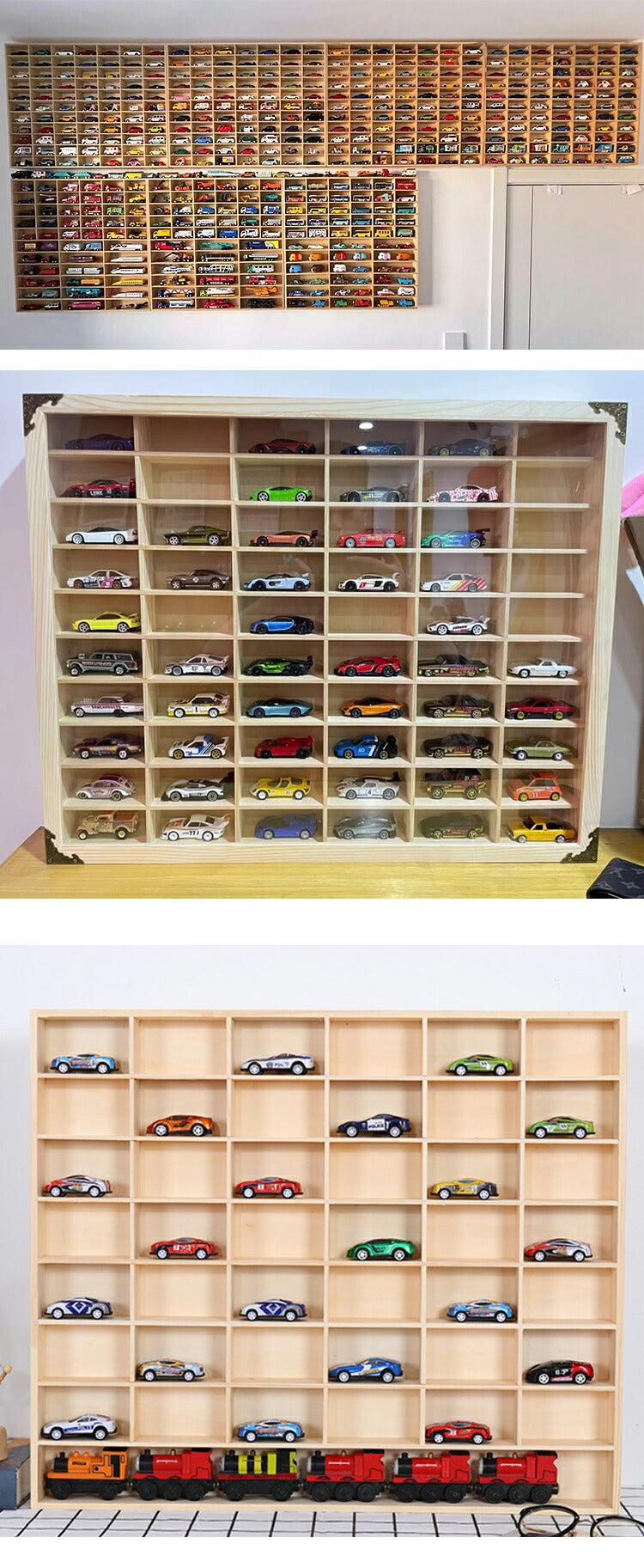 ミニカー 収納 ミニカーケース 最大130台収納可能 扉無 扉有り もりもり工房 トミカ 収納 コレクションケース 木製 ロングトミカ おもちゃ 収納 トミカ収納 棚 トミカケース ミニカー 収納棚 大型 ミニカーディスプレイ ショーケース  卓上 置き型 ホットウィール収納ケース