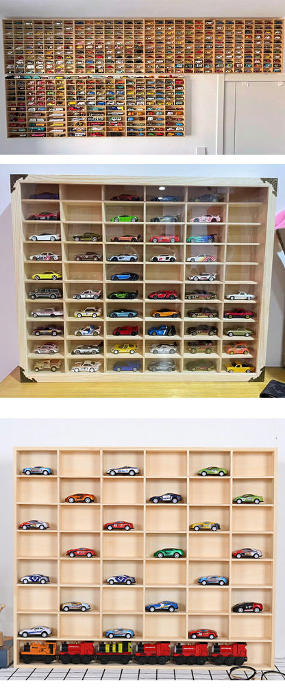 ミニカー 収納 ミニカーケース 最大130台収納可能 扉無 扉有り もりもり工房 トミカ 収納 コレクションケース 木製 ロングトミカ おもちゃ 収納 トミカ収納 棚 トミカケース ミニカー 収納棚 大型 ミニカーディスプレイ ショーケース  卓上 置き型 ホットウィール収納ケース