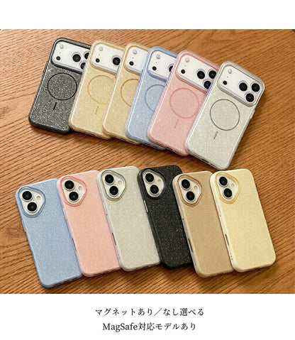 iPhone17 ケース iPhone16 ケース iPhone14 ケース iPhoneケース スマホケース カバー MagSafe対応 マグセーフ対応 キラキラ ラメ ケース 韓国 おしゃれ 女子 カメラ保護 耐衝撃 スリム 指紋防止 滑り止め 黄変防止