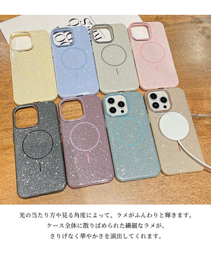 iPhone17 ケース iPhone16 ケース iPhone14 ケース iPhoneケース スマホケース カバー MagSafe対応 マグセーフ対応 キラキラ ラメ ケース 韓国 おしゃれ 女子 カメラ保護 耐衝撃 スリム 指紋防止 滑り止め 黄変防止