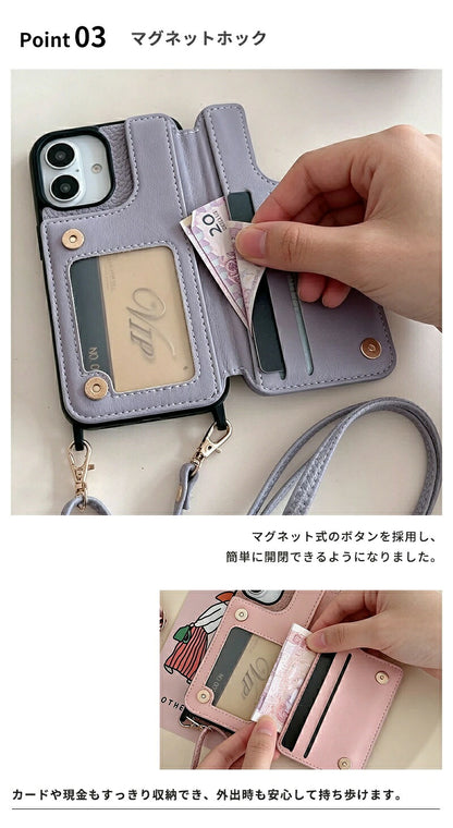 iphone16 ケース ショルダー iPhone16pro iPhone15 iPhone14 iPhone13 スマホショルダー キルティングケース カードケース付き カメラ保護 黄変防止 スタンド機能 iPhone15Pro iPhone15ProMAX iPhone16 iPhone16Pro