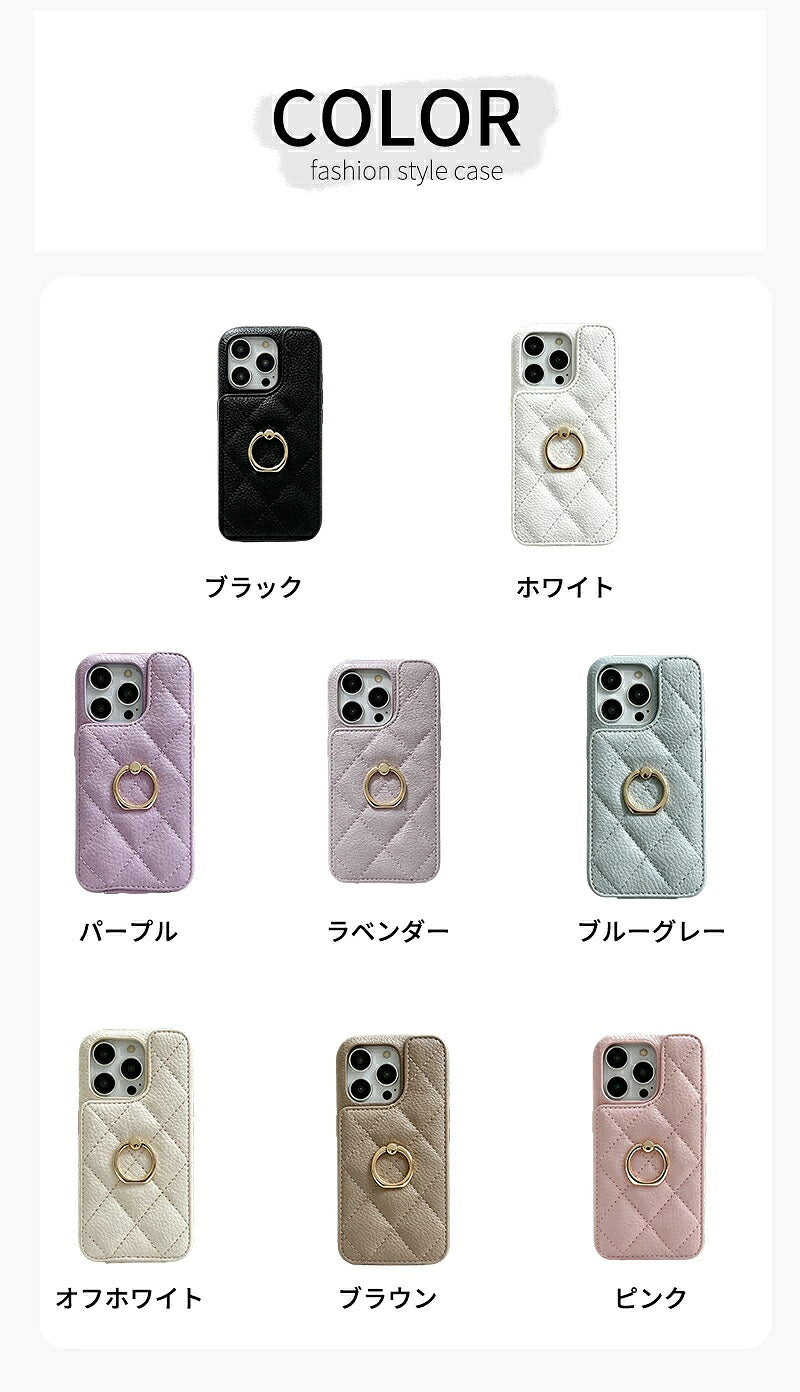 iPhone16 ケース ショルダー iPhone16 Pro iPhone15 iPhone14 iPhone13 スマホショルダー キルティングケース カードケース付き カメラ保護 黄変防止 スタンド機能 iPhone15 Pro iPhone15 Pro Max iPhone16 iPhone16 Pro