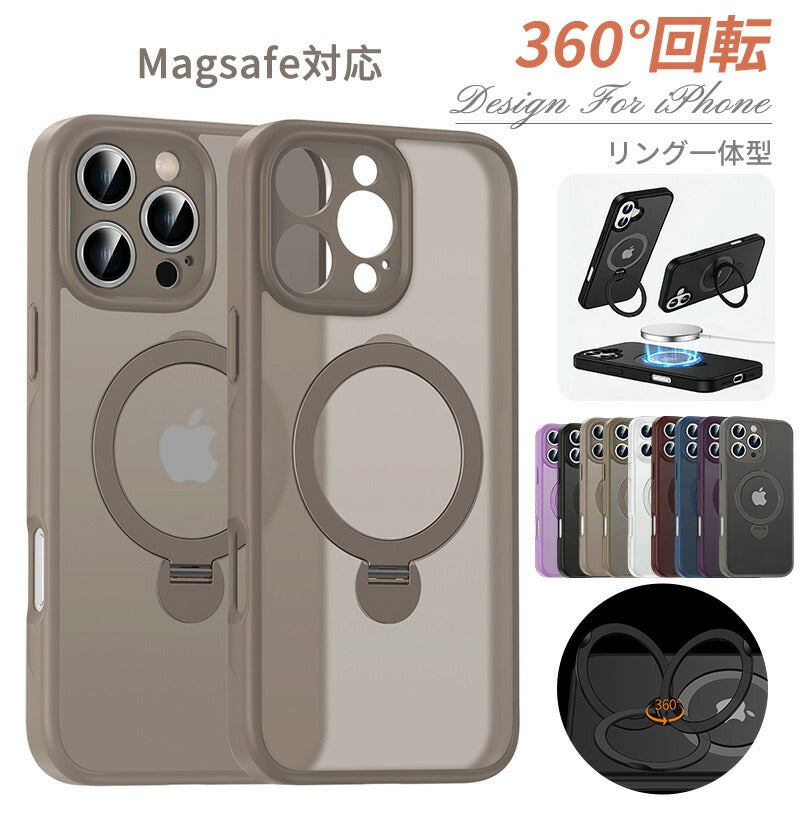 ケース MagSafe対応 iPhone15 ケース 多機能360°回転スタンド付き iPhone14 ケース iPhone13 ケース リング付き iPhone12 ケース スマホケース カバー iPhone16 Pro ケース iPhoneケース 耐衝撃 スリム カメラ保護 指紋防止 傷防止 滑り止め 黄変防止