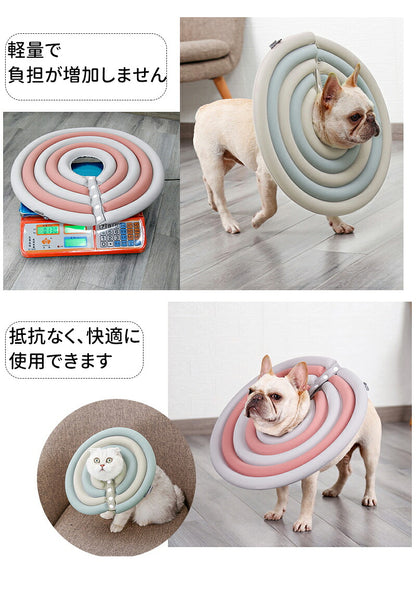 ドーナツ エリザベスカラー 犬 猫 ドーナツ型 ワイドタイプ 簡単装着 ソフトロングタイプ 術後ケア 介護用 傷口保護 足舐め防止 小型犬 中型犬 大型犬対応 犬用介護用品 大型犬 ソフト ワイドドーナツエリザベスカラー