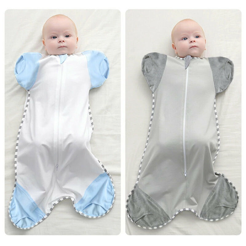 スワドル おくるみ ベビー 夏 手足が出せる 赤ちゃん 着るおくるみ 新生児 寝かしつけ 安眠 熟睡 寝ぐずり対策 夜泣き対策 モロー反射対策 綿 コットン かわいい ギフト おしゃれ スリーパー 夜泣き 背中スイッチ 退院 赤ちゃん