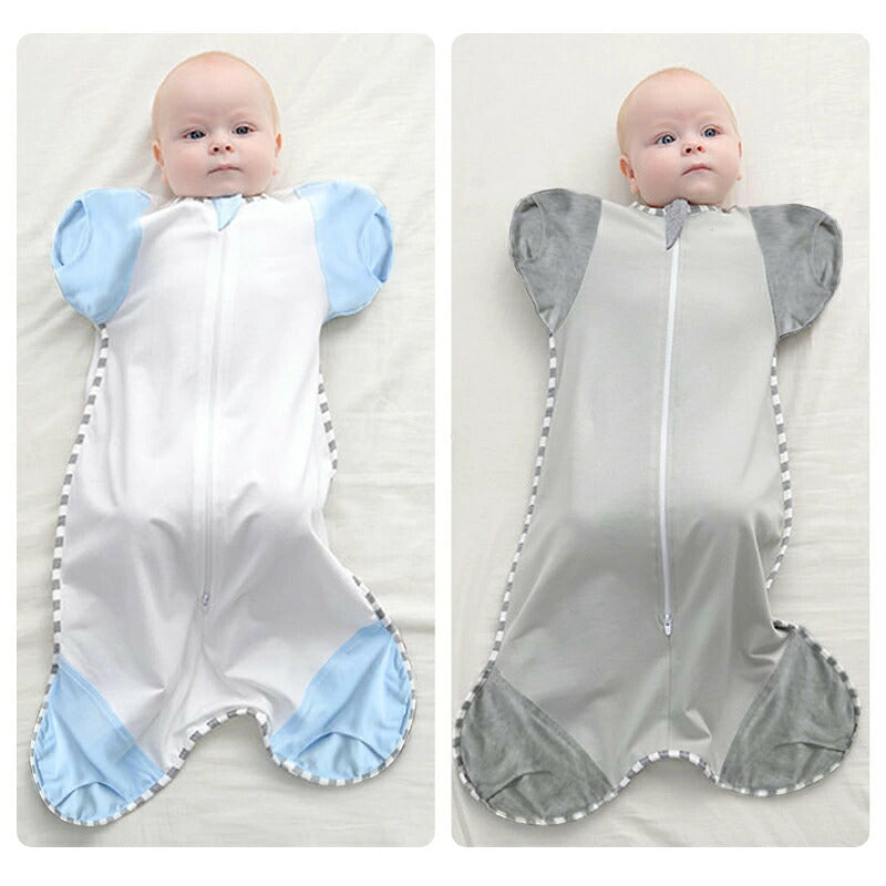 スワドル おくるみ ベビー 夏 手足が出せる 赤ちゃん 着るおくるみ 新生児 寝かしつけ 安眠 熟睡 寝ぐずり対策 夜泣き対策 モロー反射対策 綿 コットン かわいい ギフト おしゃれ スリーパー 夜泣き 背中スイッチ 退院 赤ちゃん