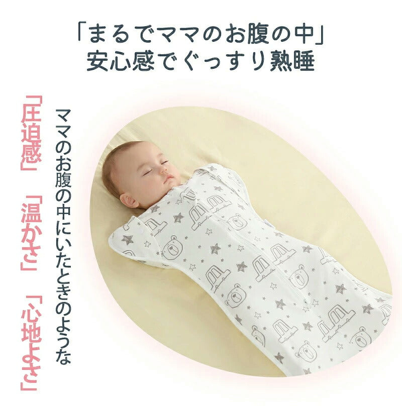 スワドル 赤ちゃん おくるみ 夏 ベビー スリーパー 手が出せる 綿100% 安眠 新生児 寝かしつけ 出産祝い フォーシーズン 夜泣き対策 モロー反射 熟睡 夜泣き 女の子 男の子 着るおくるみ メッシュ素材 コットン【強化版 手が出せる】