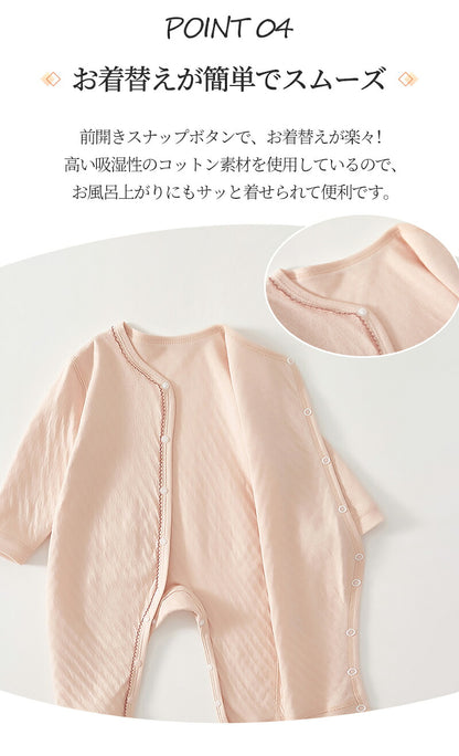 ロンパース 長袖 ベビー 赤ちゃん 秋 冬 男の子 女の子 秋冬 前開き カバーオール 新生児 ジップアップ ベビー服 足つき 長ズボン チャック ジッパー ボディスーツ 長袖ロンパース 退院着 防寒 かわいい 出産祝い ベビーロンパース 服