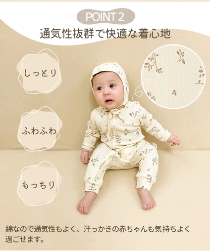 ロンパース ベビーロンパース 長袖 赤ちゃん 新生児 ベビー服 コットン ジップアップ ジッパー カバーオール 男の子 女の子 出産祝い ギフト  可愛い 春秋用 出産祝いギフト 肌にやさしい 快適な睡眠