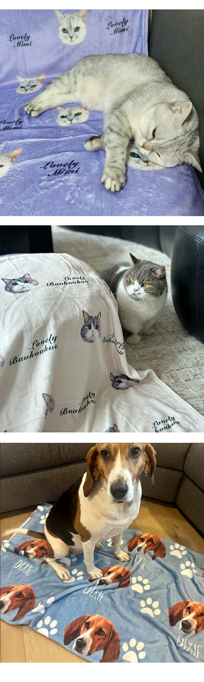 オリジナル ブランケット 写真入り 名入れ オーダーメイド ひざ掛け 毛布 犬 猫 タオルケット 膝掛け お名前入り ソフトタッチ フランネル調 ペット 愛犬 愛猫 メモリアル 思い出 記念品 プレゼント ギフト 贈り物 記念日 誕生日 父の日 母の日 お祝い お昼寝 布団