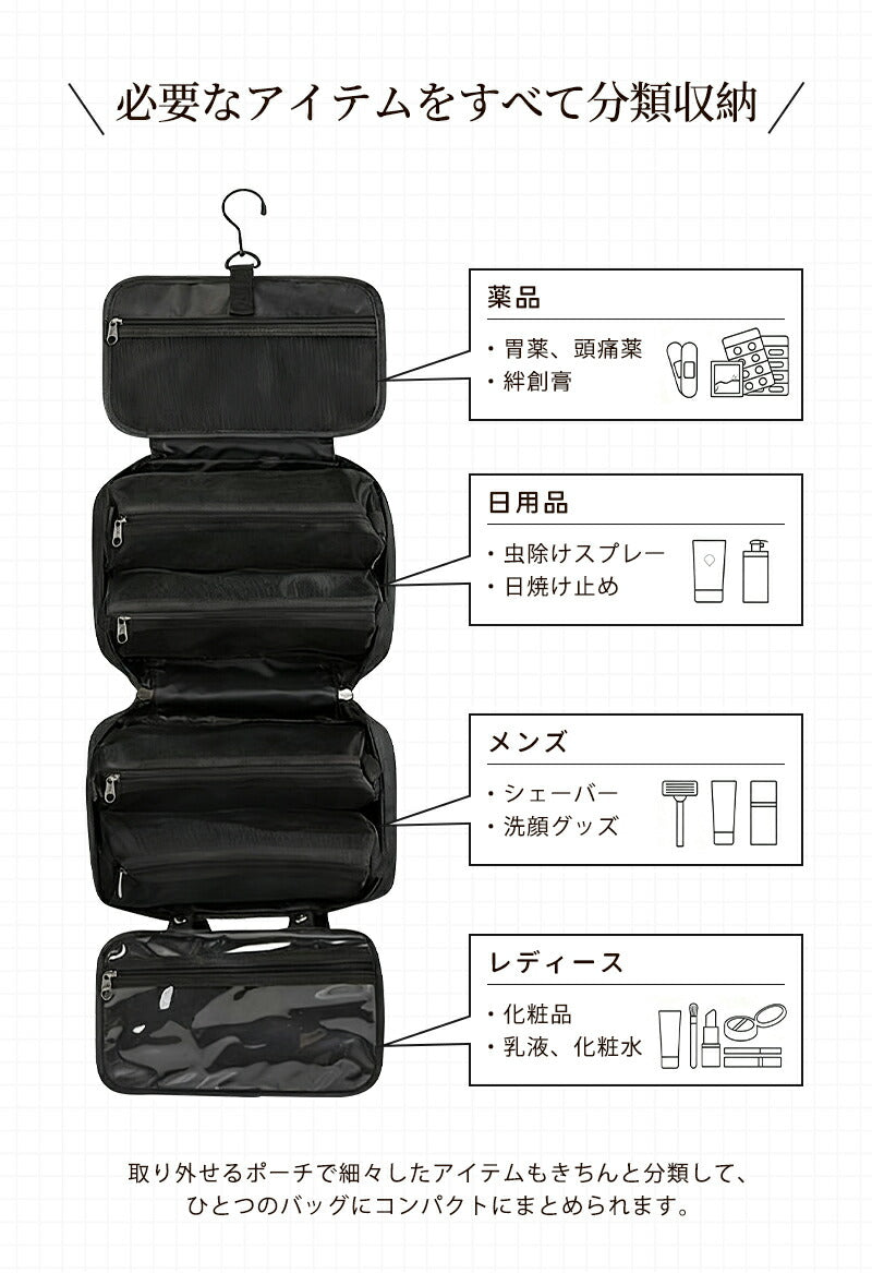 ポーチ 収納 トラベルポーチ 旅行 トラベル メッシュ かわいい 小物入れ 取り外し 化粧ポーチ 大容量 吊り下げ フック 小さめ スキンケア 洗面用具 旅行グッズ 吊り下げポーチ メイクポーチ レディース 便利グッズ フック付き 旅行用 収納ポーチ 吊るして使える