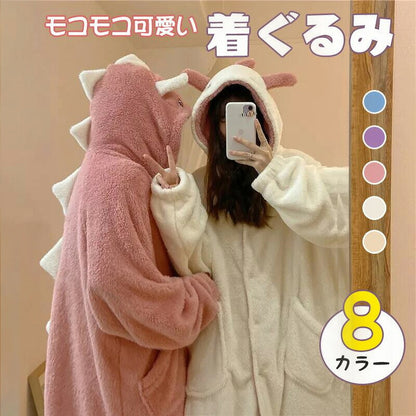着ぐるみ パジャマ 恐竜 パジャマ レディース 冬 秋 ルームウェア モコモコ パジャマ ワンピース パジャマ 着ぐるみ パジャマ レディース 大人用 ワンピース 秋 冬 学生 お祭り イベント 可愛い 高校生 娘 プレゼント