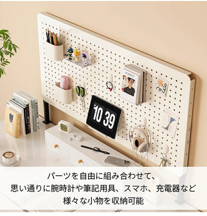 有孔ボード マグネット パンチングボード 壁面収納 ディスプレイ 自立式/クランプ式 卓上ボード 金属 デスクボード パーテーション 棚 工具収納 見せる収納 ドンドン装飾ボード DIY キッチン用 洗面所 キッチン 寝室 書斎 オフィス