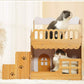 爪とぎハウス 猫 爪とぎ ダンボール 二層 ハウス キャットハウス ネコ ねこ 猫ベッド つめとぎ ダンボールハウス 猫ハウス 段ボール 猫小屋 かわいい 多頭飼い 猫箱 組み立て式 収納簡単 ストレス解消  猫用爪とぎ ペットベッド 仔猫