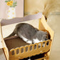 爪とぎハウス 猫 爪とぎ ダンボール 二層 ハウス キャットハウス ネコ ねこ 猫ベッド つめとぎ ダンボールハウス 猫ハウス 段ボール 猫小屋 かわいい 多頭飼い 猫箱 組み立て式 収納簡単 ストレス解消  猫用爪とぎ ペットベッド 仔猫