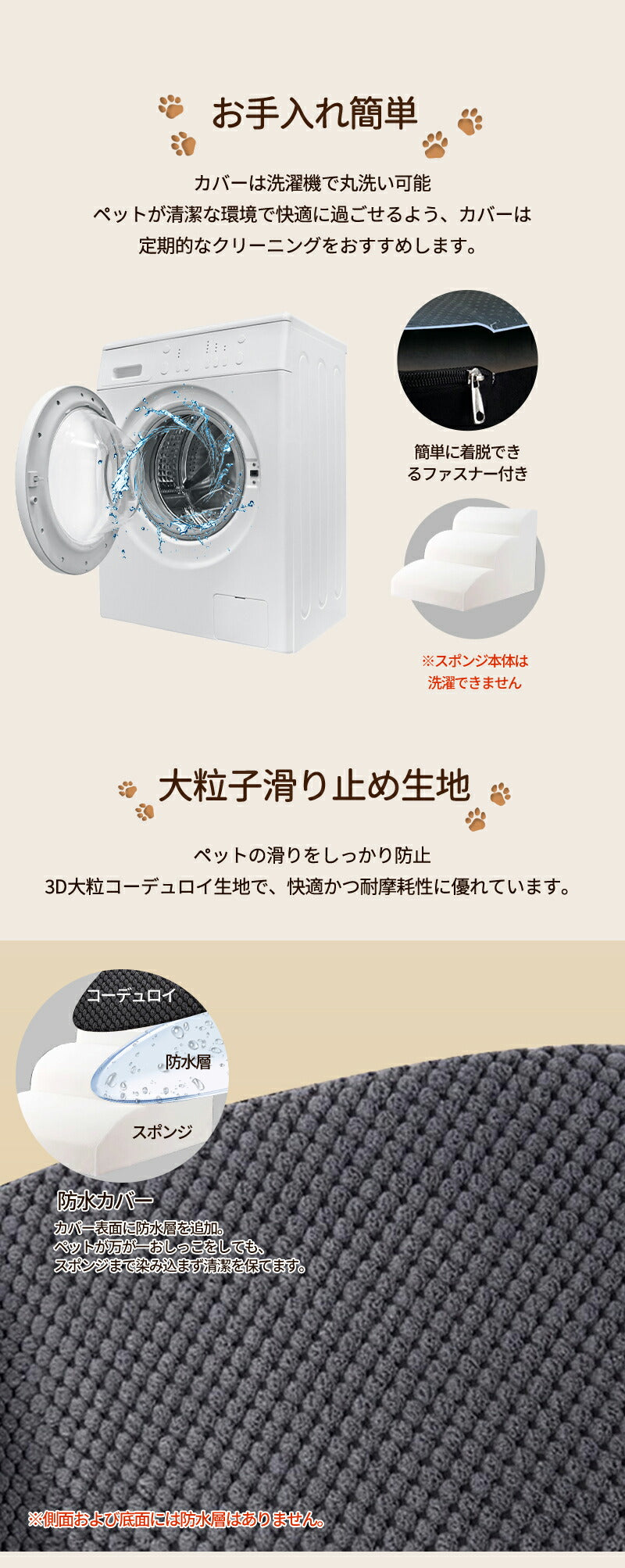 ステップ 階段 ペットステップ 犬 踏み台 2段/3段/4段 クッション スロープ ステップ ペット用 緩やかドッグステップ 撥水 スロープ犬 ペットスロープ 犬用品 室内犬 パピーヘルニア 脱臼 ケガ防止 介護用品 ウレタン