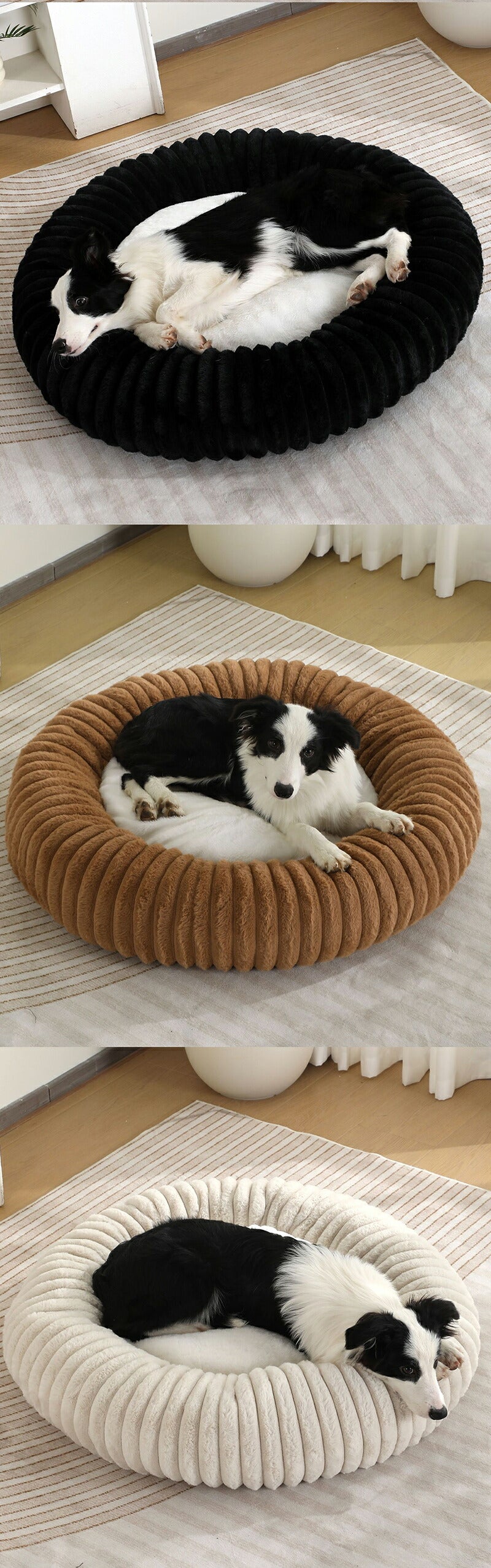 ペットベッド 犬ベッド 犬クッション 犬猫兼用 小型犬 中型犬 大型犬 丸型 秋冬 冬用 暖かい あったか ふわとろ ふんわり ふわふわ ふかふか モコモコ もこもこ とろとろ 厚手 洗える 滑り止め ペットクッション 猫ベッド 肌触り 毛布 寝心地抜群 かわいい