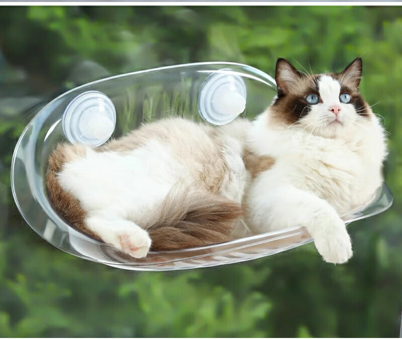 猫用ベッド ハンモック 猫 窓 吸盤 透明 ペットベッド 窓ハンモック 吊りベッド 通年 送料無料 猫用窓シート ウイドウシート 猫用 吸盤式 ストレス解消 猫用品 シースルー 日向ベッド キャットハンモック ウィンドウベッド 取付簡単 ネコハンモック 猫窓