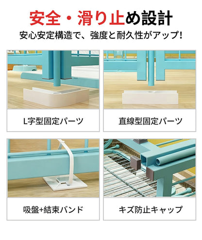 ペットサークル 大型犬 サークル 折りたたみ ペットフェンス ドッグサークル 扉付き ケージ 小型犬 中型犬 犬 猫 組み換え可能 室内外兼用 ハムスター ゲージ ペットゲージ ペットケージ 屋根付き お手入れが簡単 幅70cm~90cm 高さ80cm~100cm パネル6枚