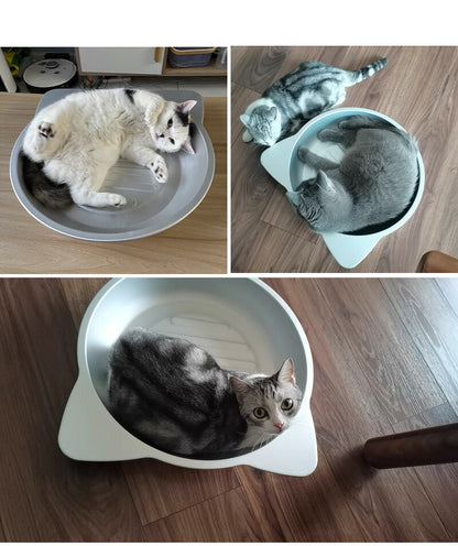 ネコベッド アルミ ベッド 猫 ひんやりベッド 猫鍋 犬 ねこ ひんやり 冷感 夏用 暑さ対策 M/L ジャンボサイズ クール たらい かわいい おしゃれ ねこ グッズ 猫顔型 猫ベッド ねこ鍋 ねこなべ 猫耳 ペットベッド ペット ペット用品 鍋