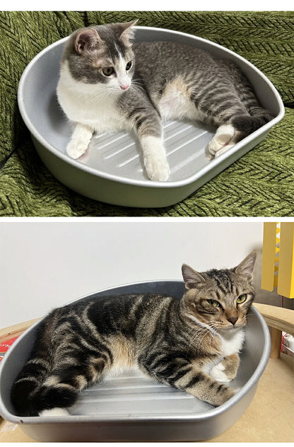 ネコベッド アルミ ベッド 猫 ひんやりベッド 猫鍋 犬 ねこ ひんやり 冷感 夏用 暑さ対策 ジャンボサイズ クール たらい かわいい おしゃれ ねこ グッズ 猫顔型 猫ベッド ねこ鍋 ねこなべ 猫耳 ペットベッド ペット ペット用品 鍋 犬