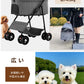 ペットカート 軽量 分離式 犬カート 中型犬 Wタイヤ 安定 2匹 軽快走行 4輪ペットカート 対面式 ペット キャリー 犬用バギー 折りたたみ式 カート 介護用 多頭 小型犬 猫 多機能 犬用ベビーカー  犬キャリー バギー 組み立て簡単 耐荷重15KG