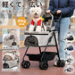 ペットカート 軽量 分離式 犬カート 中型犬 Wタイヤ 安定 2匹 軽快走行 4輪ペットカート 対面式 ペット キャリー 犬用バギー 折りたたみ式 カート 介護用 多頭 小型犬 猫 多機能 犬用ベビーカー  犬キャリー バギー 組み立て簡単 耐荷重20KG