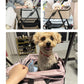 ペットカート 軽量 分離式 犬カート 中型犬 Wタイヤ 安定 2匹 軽快走行 4輪ペットカート 対面式 ペット キャリー 犬用バギー 折りたたみ式 カート 介護用 多頭 小型犬 猫 多機能 犬用ベビーカー  犬キャリー バギー 組み立て簡単 耐荷重20KG