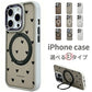 アイフォン17ケース マグセーフ アイフォン16ケース magsafe ハート柄 スマフォケース 折り畳み式 シンプル iPhoneAirケース 耐衝撃 ブラック おしゃれ カメラ保護 マグネット 可愛い ハート カジュアル iPhone15