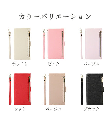 iPhone17 ケース iPhone17Pro iPhone16 iPhone15 iPhone14 iPhone14Pro iPhone14ProMax iPhone13 対応 手帳型ケース ファスナー付 ポケット付 スマホケース 耐衝撃 シンプル iPhoneケース 15Pro対応 アイフォンケース